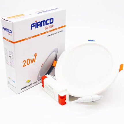 داون لايت - 20 وات - فيامكو - غاطس - دائرى - عدسة سامسونج  - متعدد الألوان