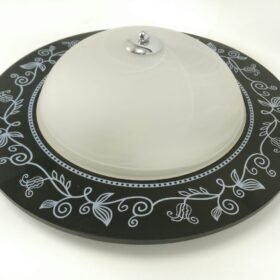 إنارة جدارية - دائرية - أسود